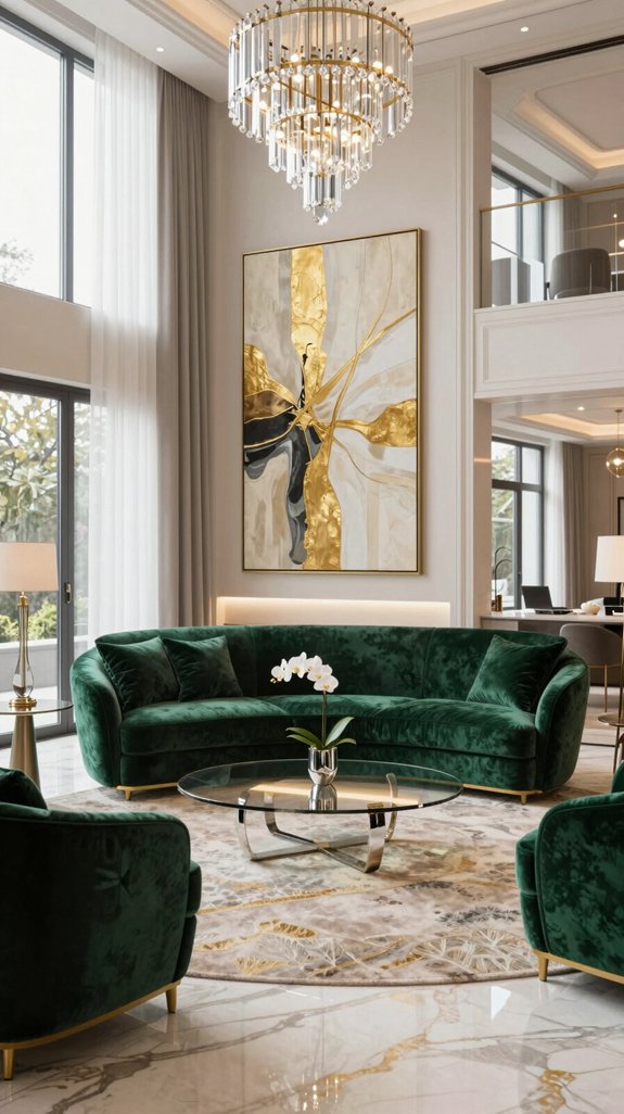 luxury velvet sofa statement