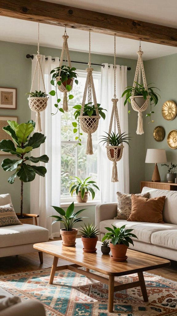 macram hangers enhance decor