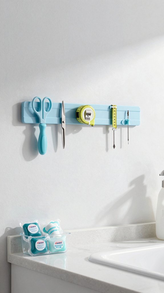 magnetic strip tool organizer
