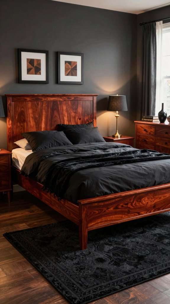 mahogany and black elegance