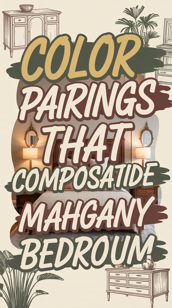 mahogany bedroom color pairings