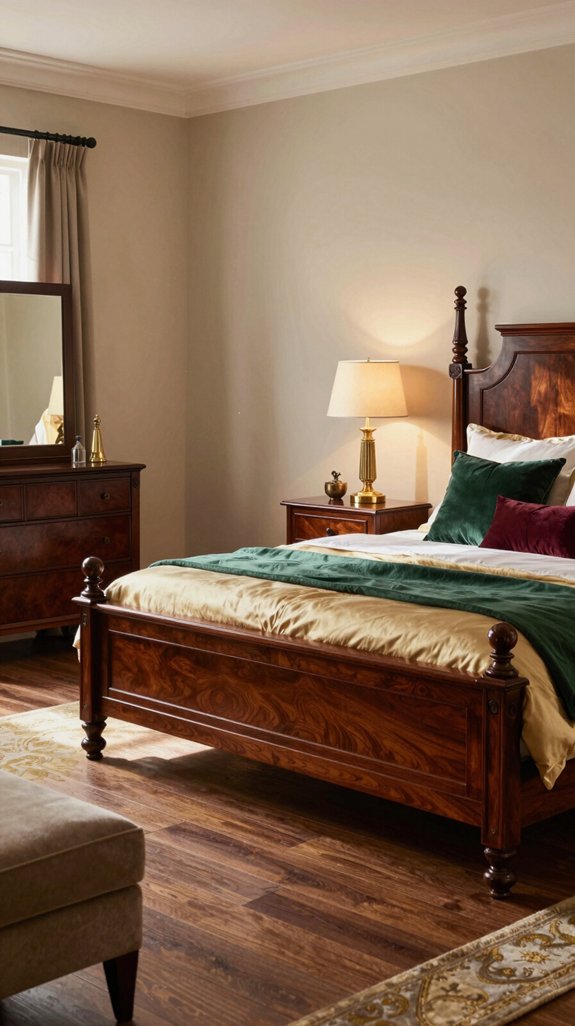 mahogany bedroom color palettes