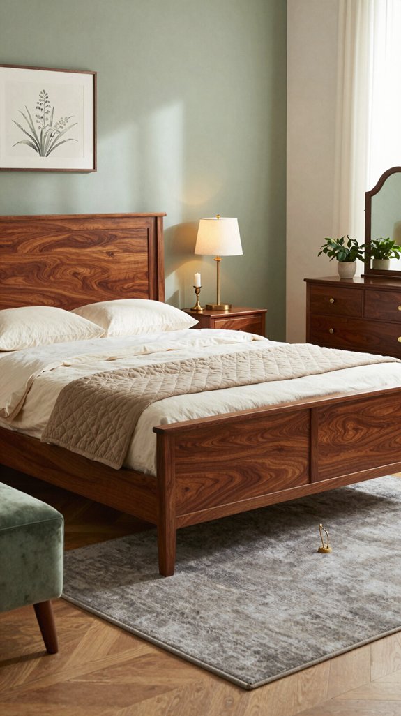 mahogany paired with complementary hues