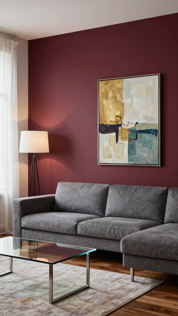 maroon interior paint guide