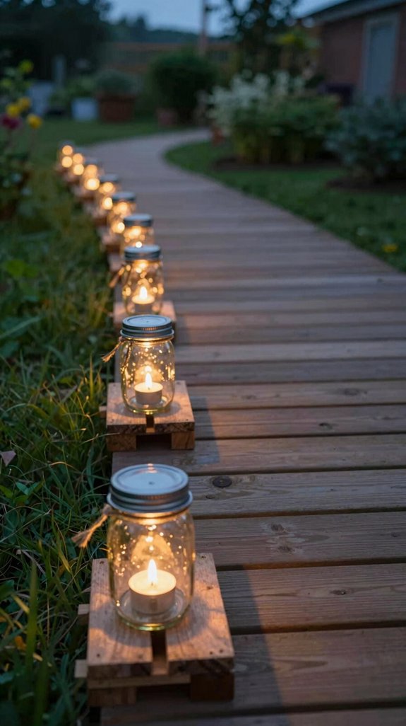 mason jar lantern path light