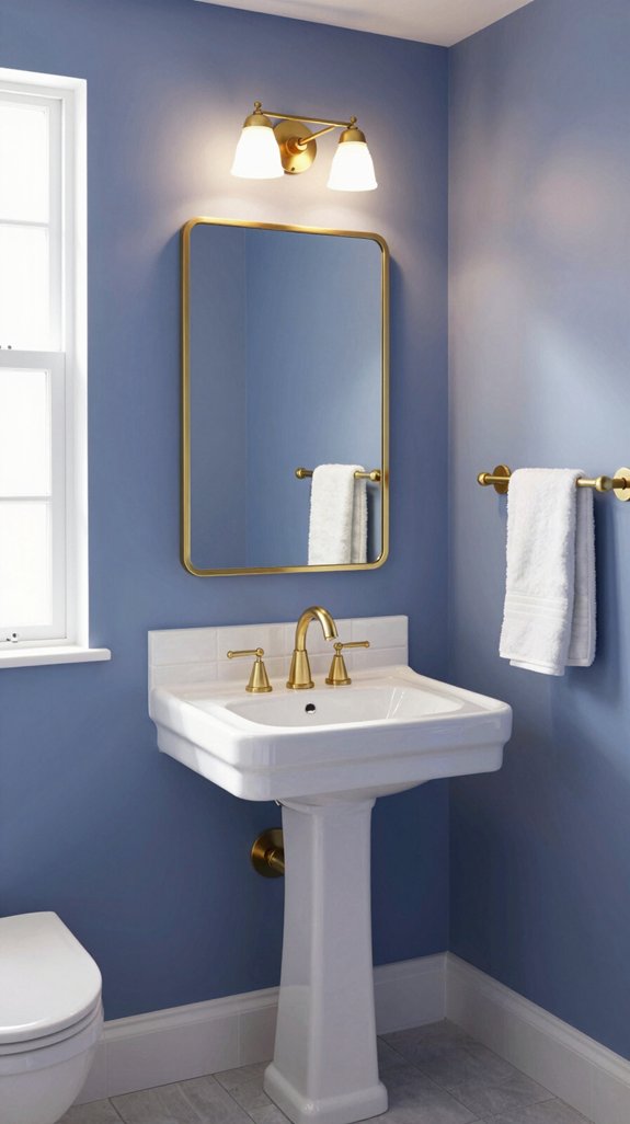 Cornflower Blue Color Pairings for Light and Charming Interiors 8 matte brushed gold cornflower d cor