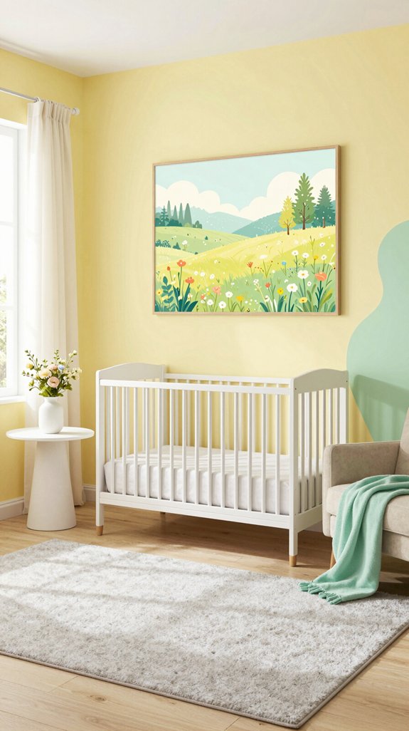 meadow inspired pastel nursery