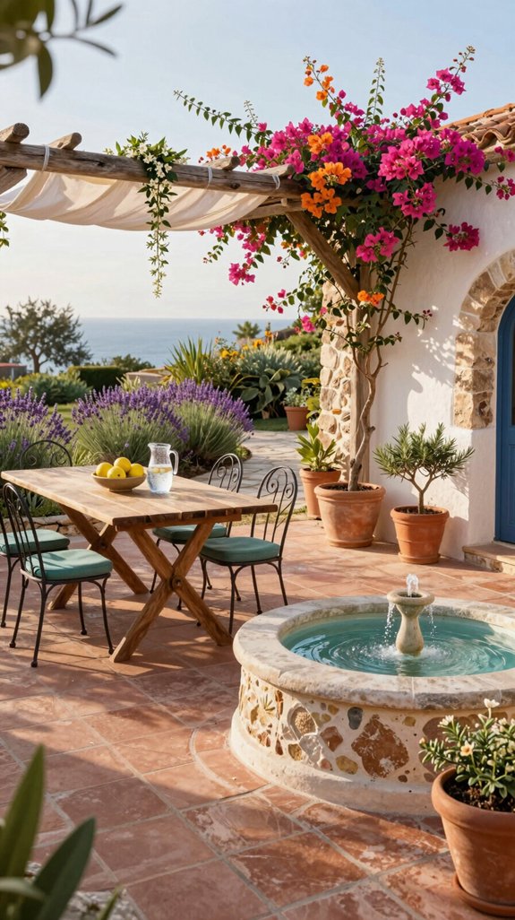 mediterranean courtyard design elements