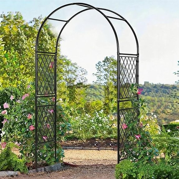 metal garden arch trellis