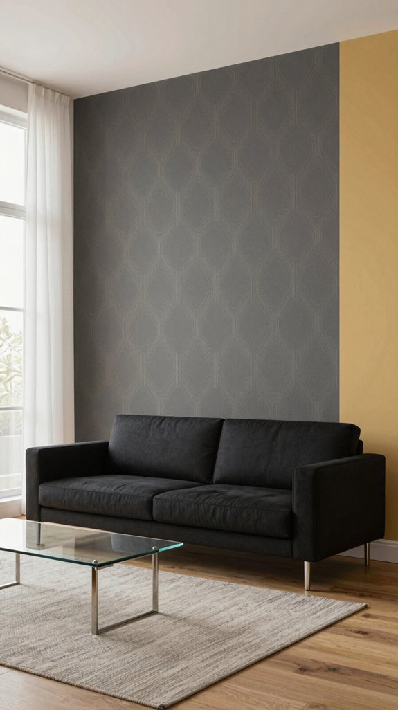 metallic accented textured wallpaper