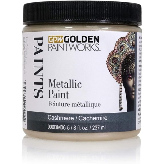metallic acrylic paint jar