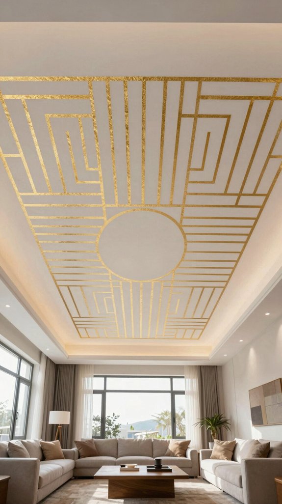 metallic stenciling for elegance