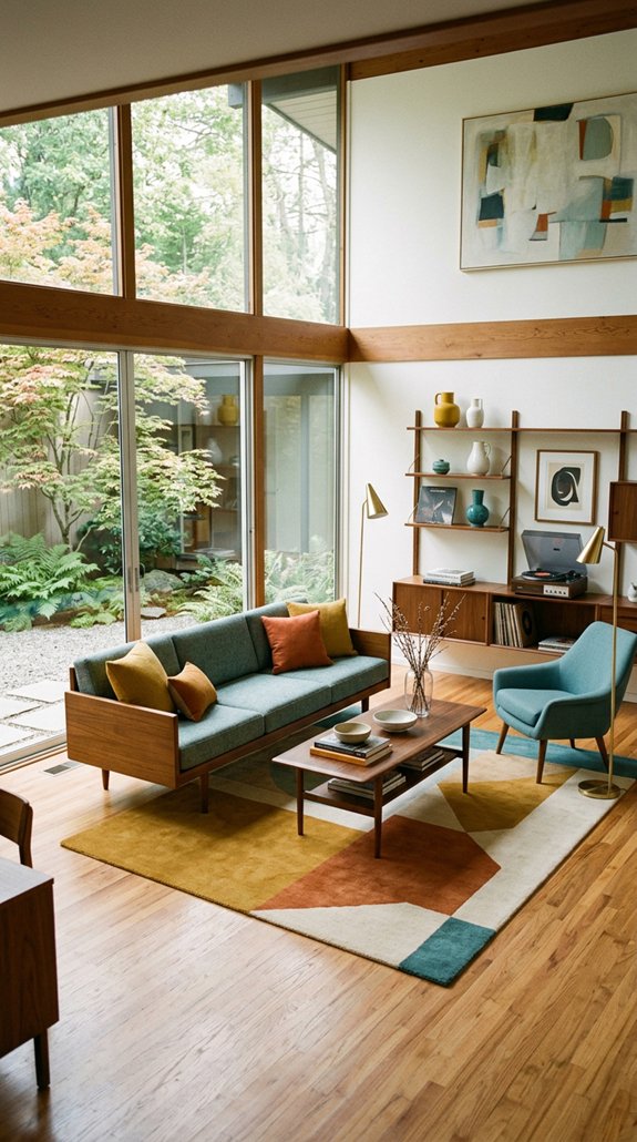 mid century modern living design