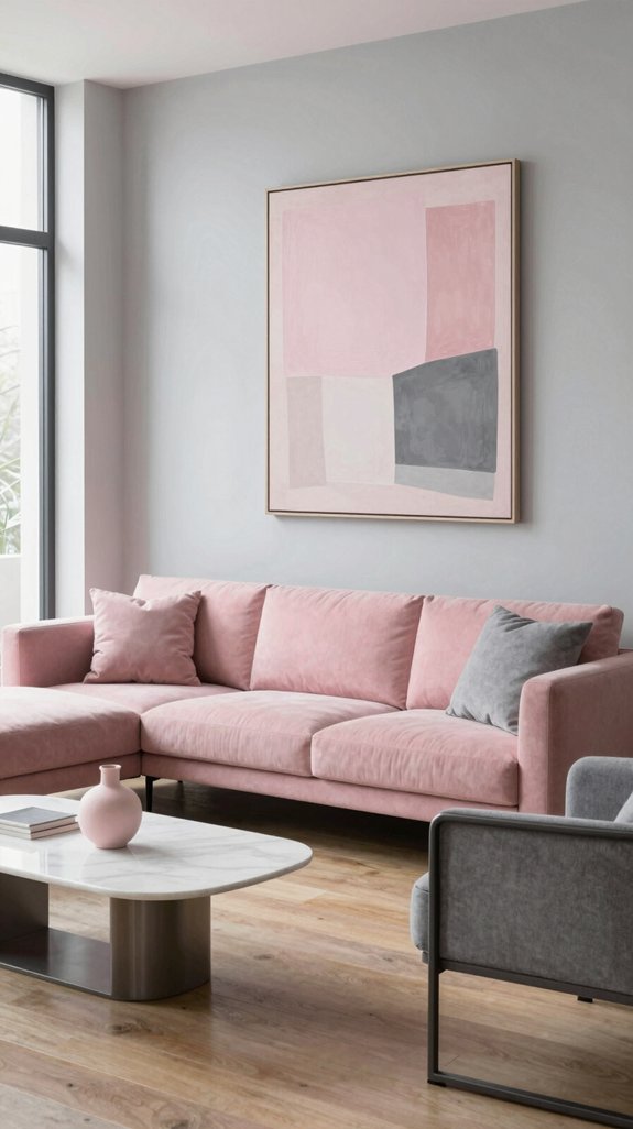 Pink and Grey Interior Color Pairings That Feel Modern and Soft 4 mid cool slate greige