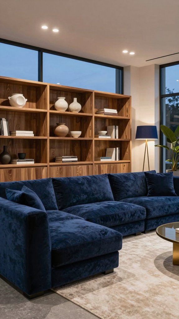 midnight blue oak accents