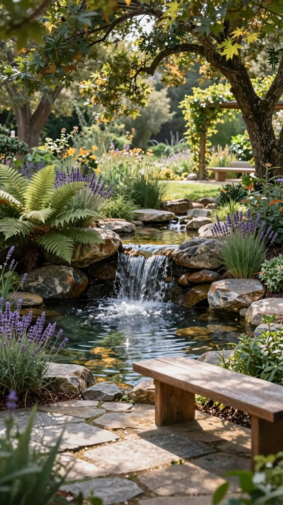 21 Dream Backyard Ideas for the Ultimate Outdoor Escape 7 mini waterfall acoustic sanctuary
