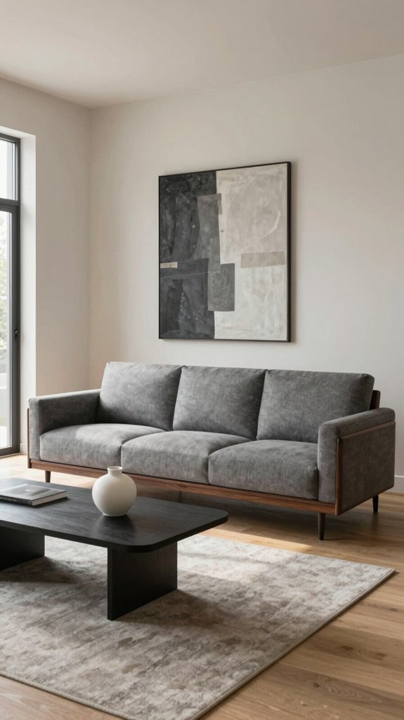 modern grey sofa elegance