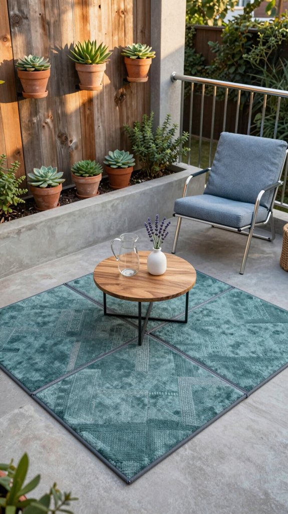modular outdoor rug zones