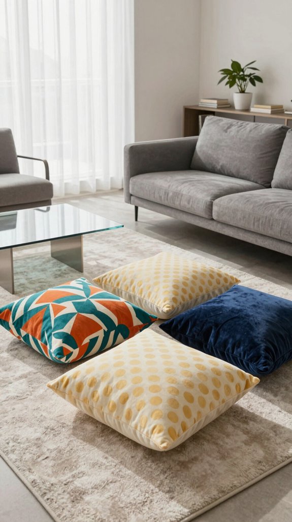 16 POP Design Ideas for Living Rooms 10 modular oversized floor cushions