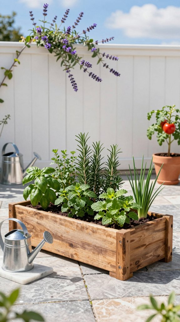 modular raised herb wall