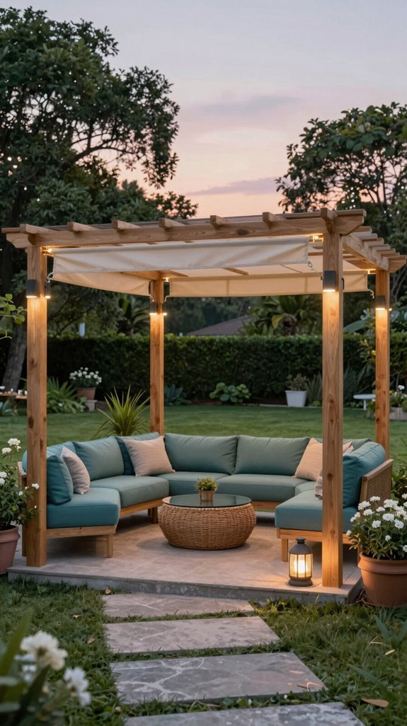 modular retractable pergola canopy
