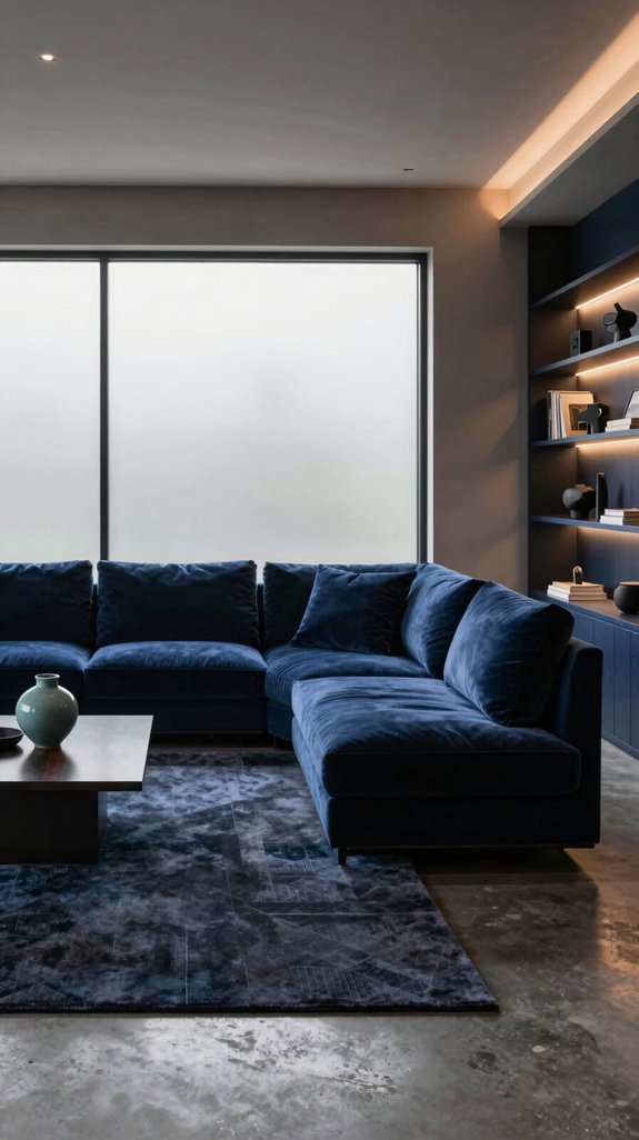 moody indigo charcoal minimalism