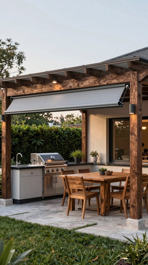 motorized retractable pergola canopy