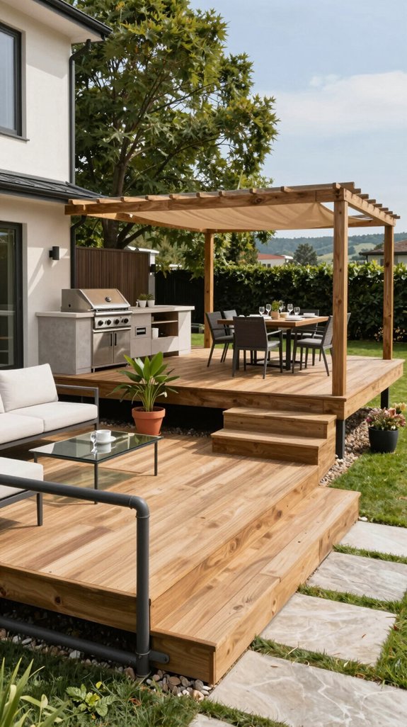 27 Backyard Ideas to Upgrade Your Outdoor Living Space 9 multi level deck living