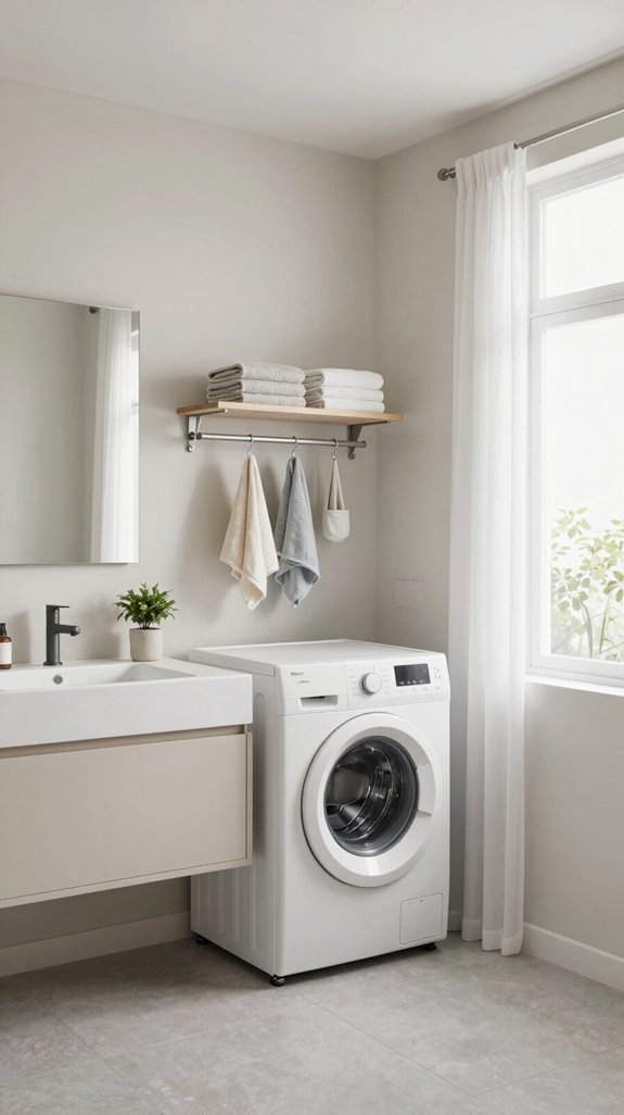 multifunctional bathroom laundry design