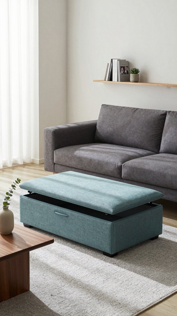 multifunctional storage ottomans emphasized
