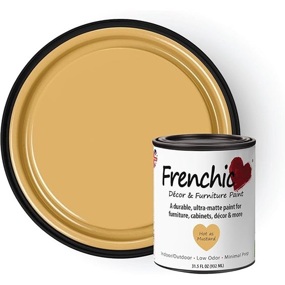 mustard colored matte furniture paint