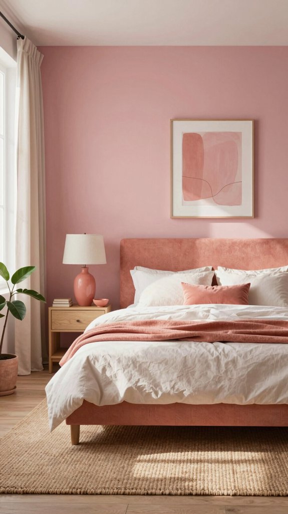 Colors That Complement Pink Walls 10 muted coral pink sanctuary