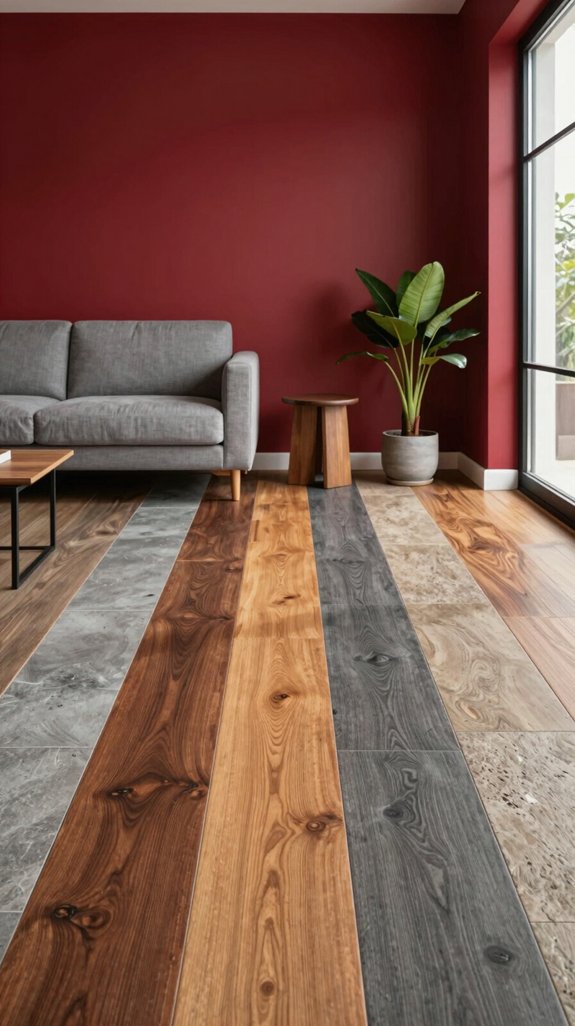 Wall Colors That Pair Well With Red Walls 14 muted flooring anchors red