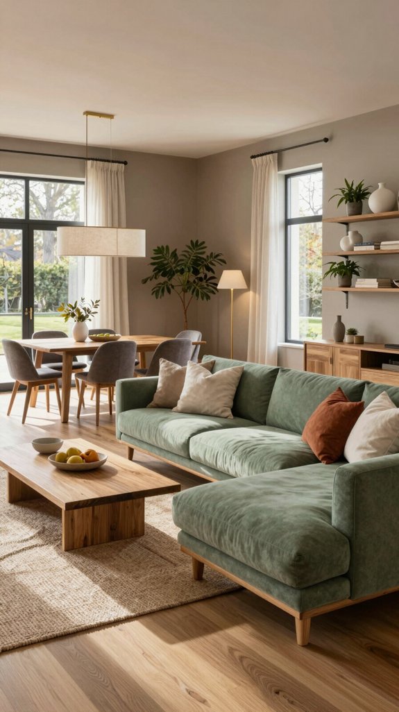 muted taupe sage charcoal
