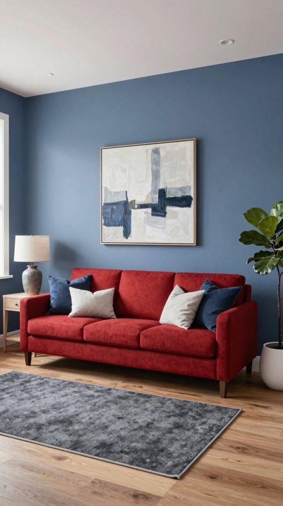 muted teal electric blue