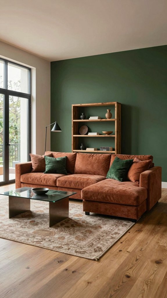 muted terracotta forest harmony