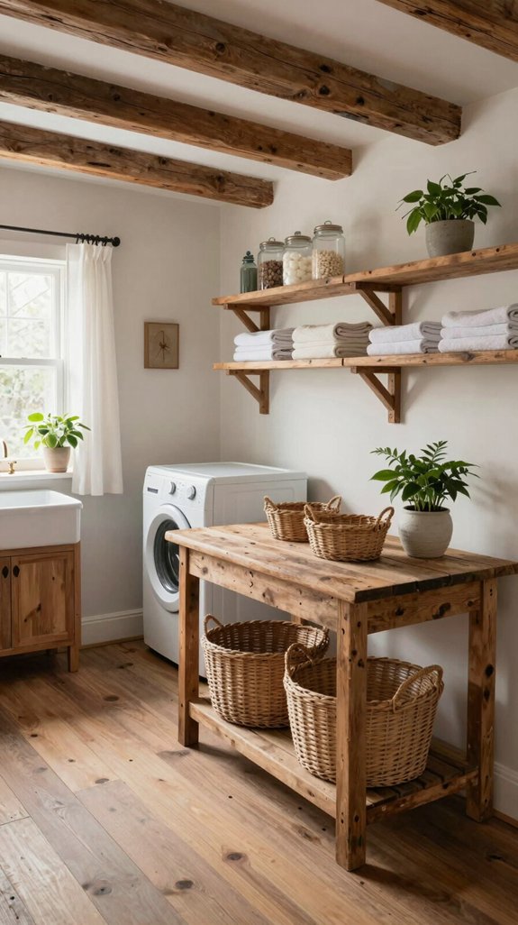 natural wood for warmth