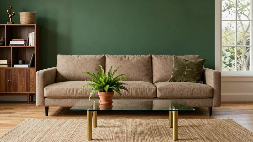 nature inspired forest green interiors
