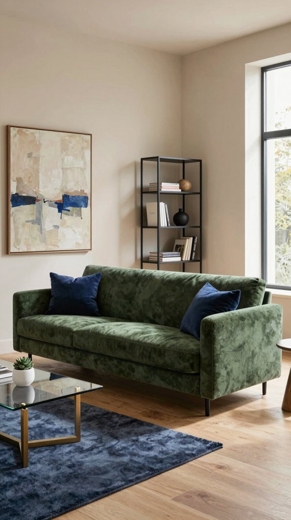 Army Green in Interiors: Colors That Complement This Earthy Shade 6 navy accents enrich army green