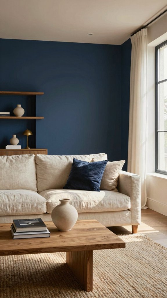 navy beige calm sanctuary
