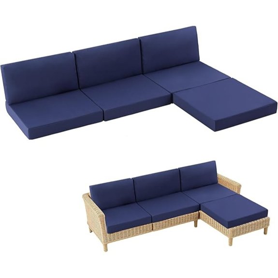navy blue patio cushions