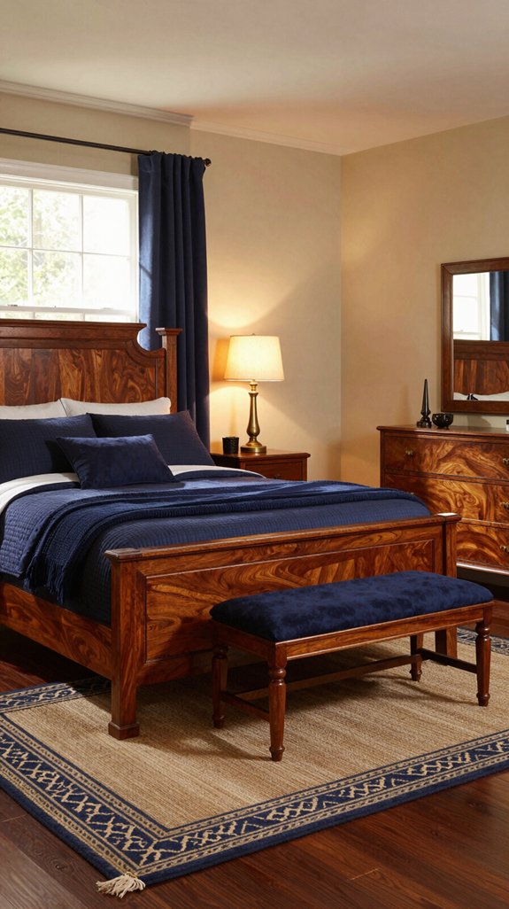 navy mahogany modern sophistication