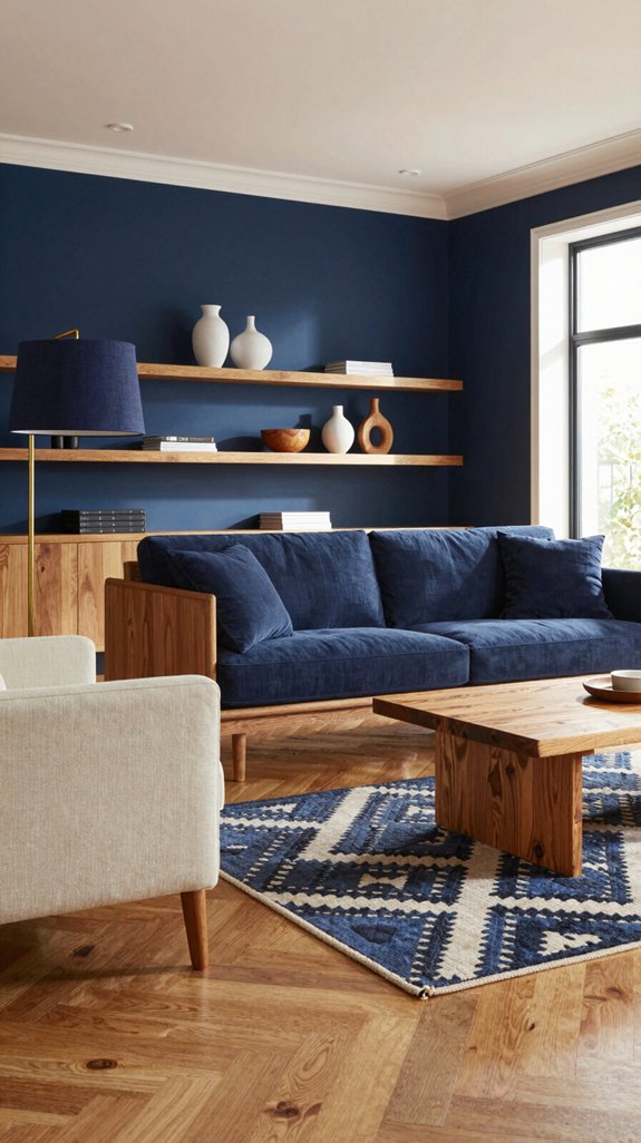 navy oak sophisticated depth