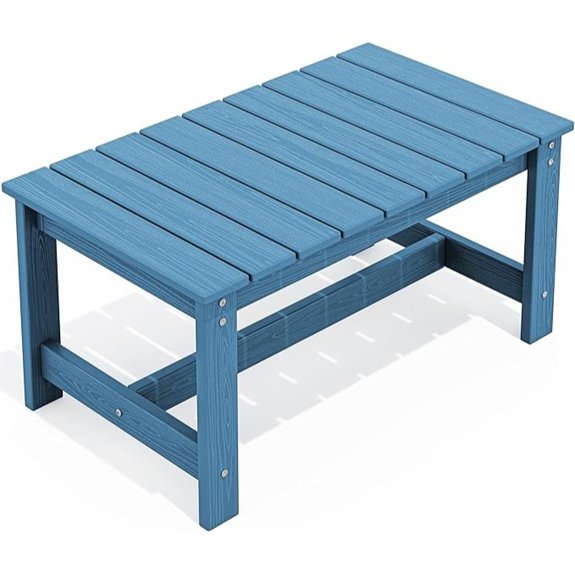 navy outdoor rectangle coffee table