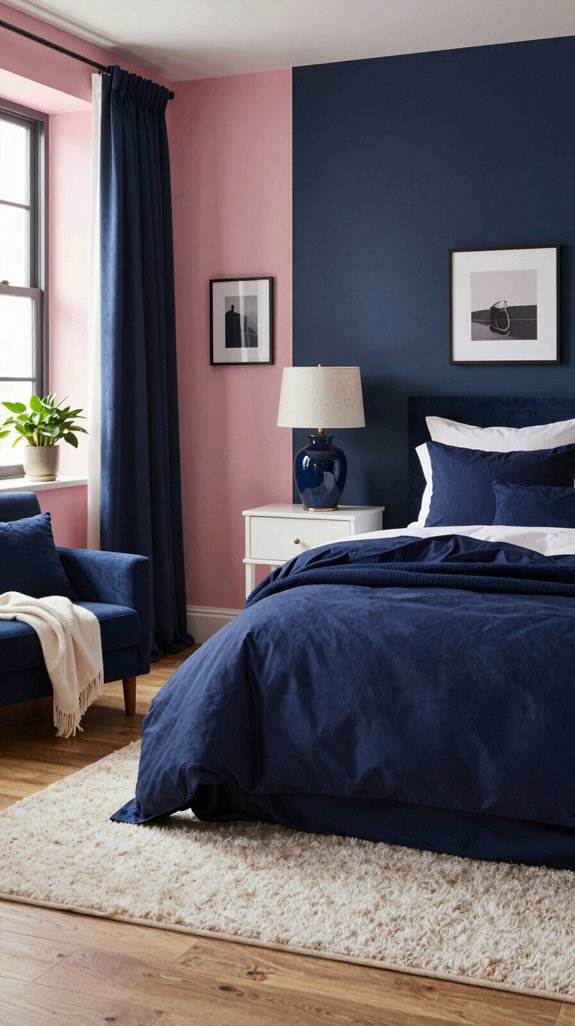 Colors That Complement Pink Walls 6 navy pink avant garde contrast