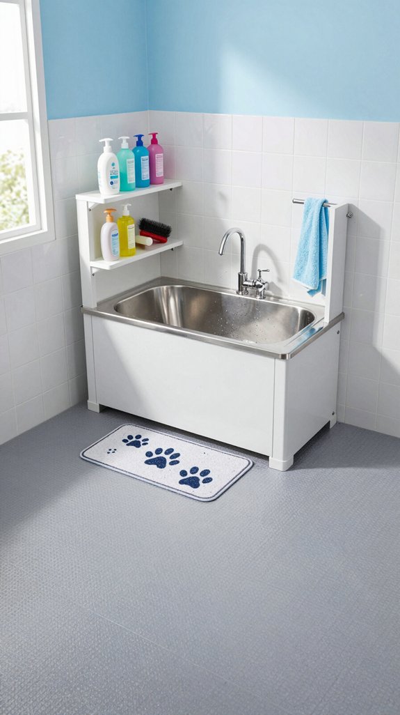 14 Dog Washing Station in Laundry Room Ideas 6 non slip dog washing station