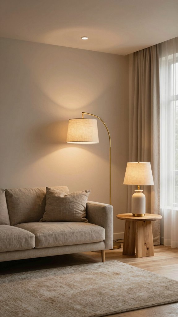 Nude Color Pairings for Soft and Neutral Interiors 23 nude walls ambient lighting