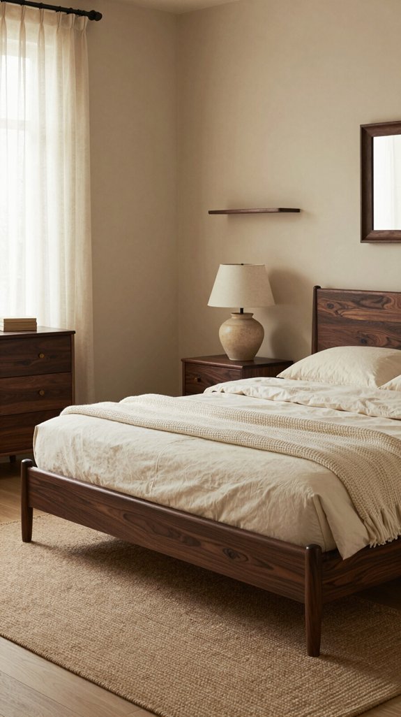 Nude Color Pairings for Soft and Neutral Interiors 7 nude walls dark wood