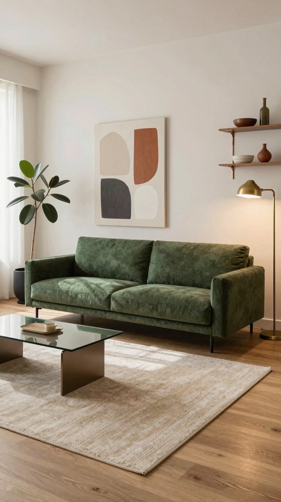 Army Green in Interiors: Colors That Complement This Earthy Shade 2 olive accented modern interiors