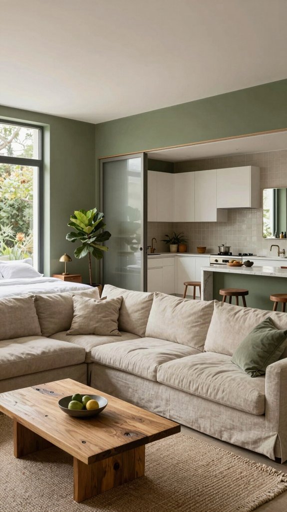 Olive Green Interior Color Pairings That Feel Natural and Relaxed 14 olive green interior harmony